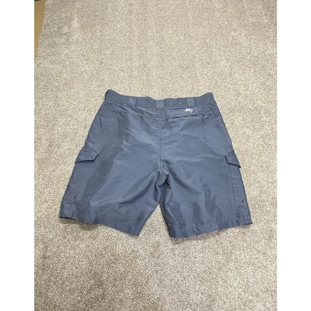 Coastal World Wide Sportsman Cargo Shorts Size 40 Slate Blue Polyester Outdoor